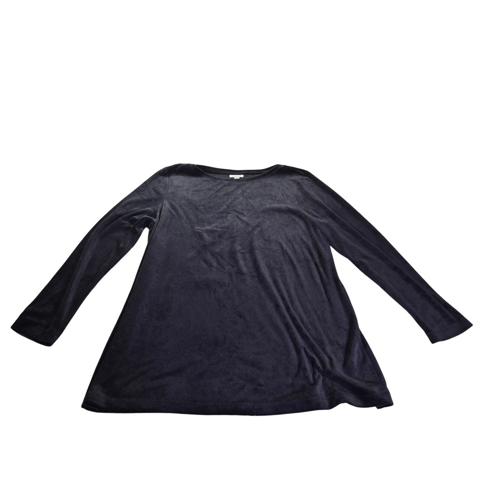 Pure Jill Velour Tunic Top KTP136781 Womens XL Navy Blue Pima Cotton‎ Blend